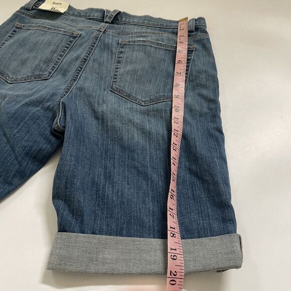 NWT Duluth Trading DuluthFlex Jean Shorts Midrise Bermuda Denim Womens Size 8 - Picture 6 of 8